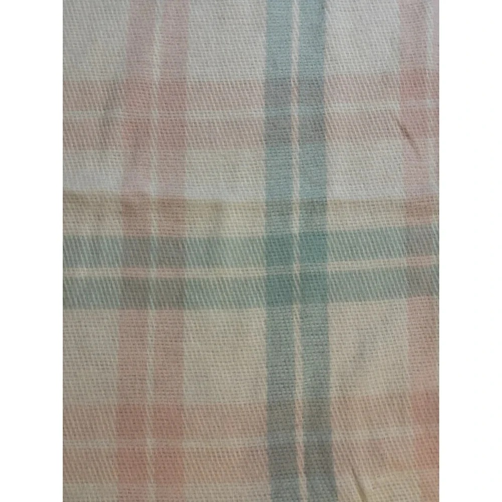 Plaid Blanket‎ 100% Acrylic Fringe Edge 54x56 Baby NEW NOS